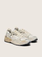 Women's Dad-Star in suede and mesh with white leather star and beige leather heel tab - Image 2