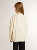 Girls' cream-colored sweatshirt with patch writing - Image 4