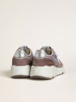 Women's Running Sole in lavender nylon and suede with printed star and silver leather heel tab - Image 4