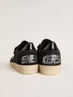 Women's Ball Star in mesh with Swarovski crystals and black laminated leather star and heel tab - Image 4