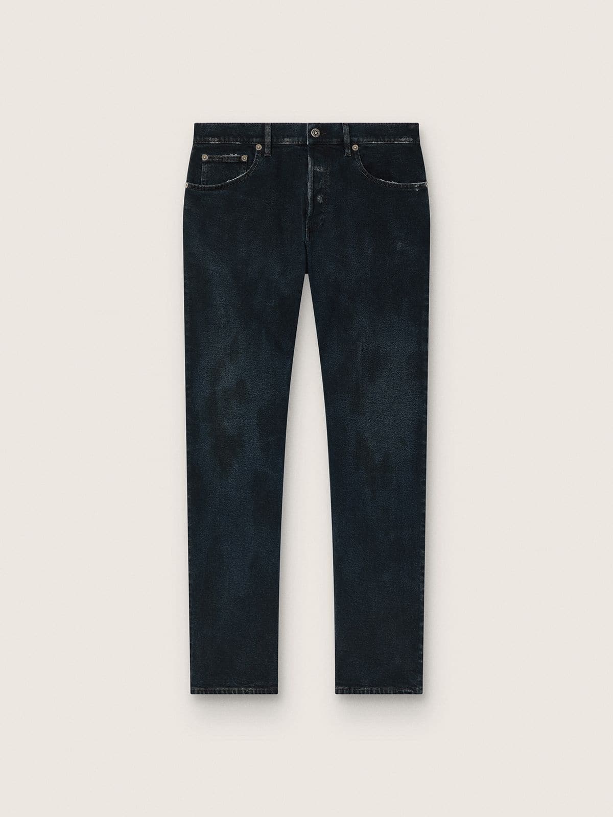 bbfa887465f8a3b7e23bfecc157980794ecae94b38ad8645c46927b63abda70b Men's slim-fit jeans in dark indigo stretch denim - Image 1