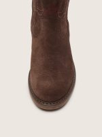Young Wish Star boots in brown suede with flower embroidery - Image 4