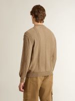 Men's beige sweater with embroidered logo - Image 4