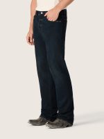Men's slim-fit jeans in dark indigo stretch denim - Image 5