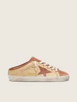 Women's Super-Star Sabots in raffia with brick-red star