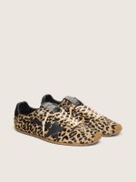 Women's Marathon Speed in beige and black leopard-print pony skin with black leather star - Image 2