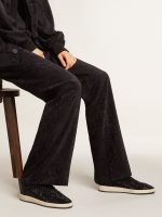Ball Star in black suede with white star and Swarovski crystals - Image 3