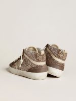 Women's Mid Star in glitter with pearl suede star and brown suede inserts - Image 4