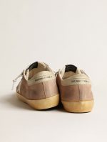 Men's Super-Star in brown and green suede with white nappa leather star - Image 4