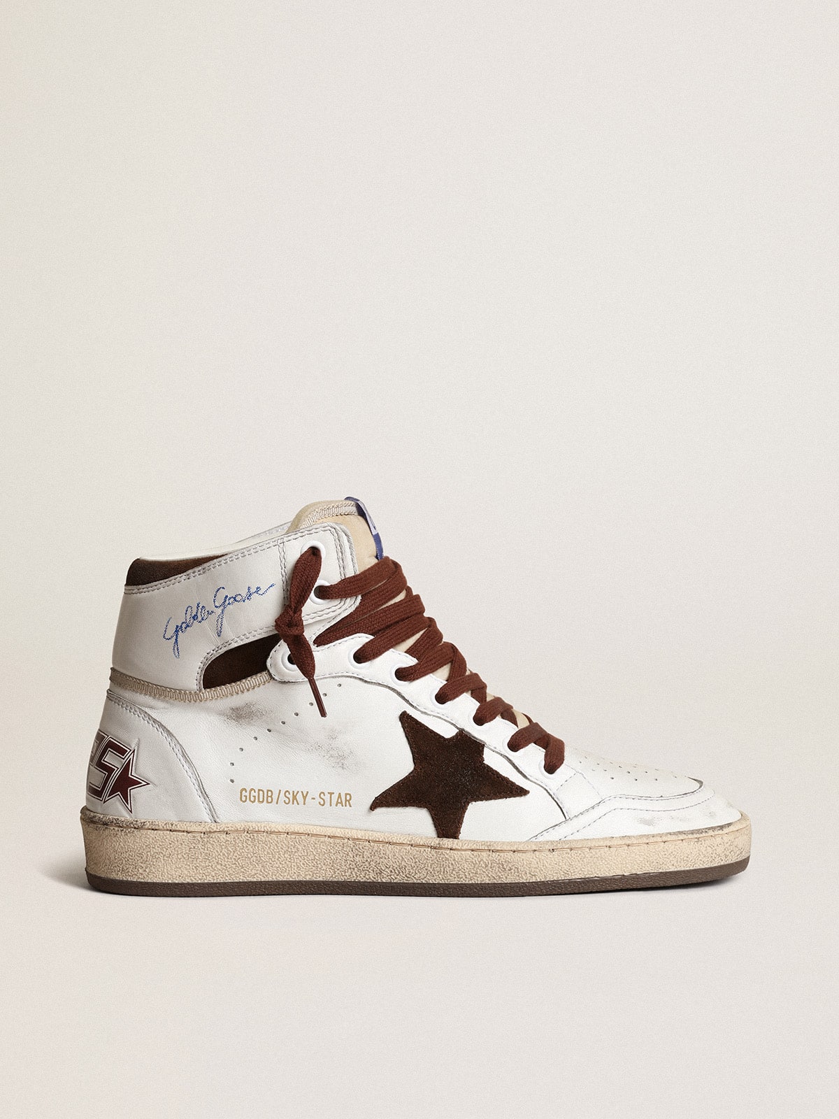 be800eef99f7ca4035a6bea5aaaa299e921fc23b4f7d045f7dc26ca3f00b9e1d Women's Sky-Star in white nappa leather with chocolate suede star - Image 1