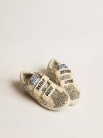Old School Young in platinum glitter with leather star and heel tab - Image 2