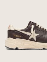 Men's Running Sole in brown leather with cream star - Image 4