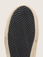 Women's Slide in ebony leather with cream star and multicolor embroidery - Image 6