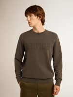 Men's gray sweatshirt with logo and distressed treatment - Image 5