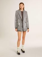 Worn-white socks with distressed details and sage-green stripes - Image 6