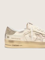 Men's Stardan LTD in suede and white nappa with gold star - Image 4