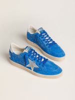 Men's Ball Star in light blue suede with studs and silver metallic leather star - Image 2