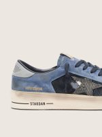 Men's Stardan in blue suede with white star - Image 4