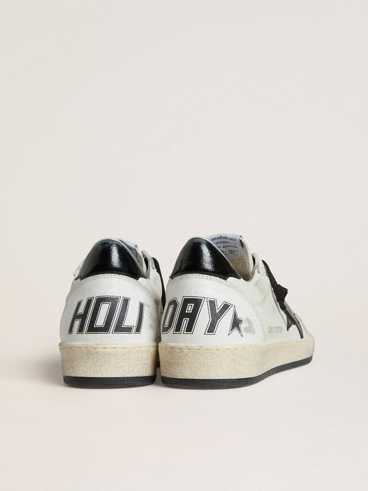 c08b627fbcdd025bbff177934e598af82bc0e30111ed2c94b88ece664fd73de5 Men's Ball Star Wishes in nappa with black naplak star and heel tab - Image 1