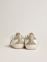 Junior Super-Star in leather with glitter star and heel tab - Image 4