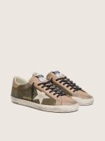 Men's Super-Star LTD in olive-green suede with cream embroidered star - Image 2