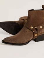 Low Debbie boots in dove-gray suede with removable buckle - Image 4