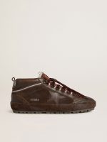 Men's Mid Star Ski in brown suede with leather star and suede heel tab