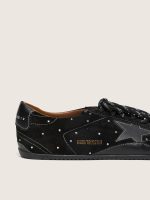 Women's True-Star in black suede with Swarovski crystals and black leather star - Image 4