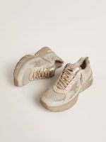 Men's Lightstar in dove-gray leather and mesh with beige TPU star - Image 2