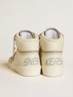 Women's Sky-Star in leather with light blue leather star and white heel tab - Image 5