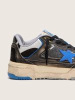 Men's Forty2 in black foam rubber and leather with TPU star and black leather heel tab - Image 4