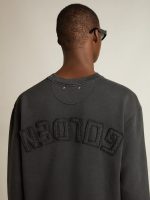 Sweatshirt in washed black with reverse logo on the back - Jersey Capsule - Image 5