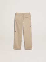 Kids' beige chino pants with multicolor splashes - Image 6