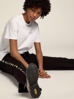 Women's white T-shirt with silver glitter logo and star - Image 4