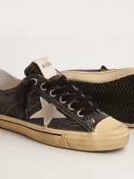 Men's V-Star in black canvas with ice-gray star and heel - Image 4