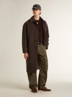 Men's single-breasted Journey coat in wrinkle wool blend with floral pin - Image 3