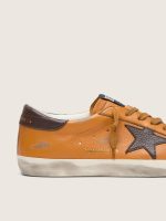 Men's Super-Star LTD in orange leather with brown star - Image 4