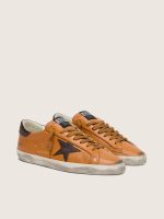 Men's Super-Star LTD in orange leather with brown star - Image 2