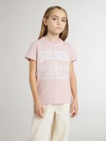 Girls' pink T-shirt with white print - Image 2