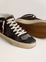 Women's Mid Star in brown suede with leather star and Swarovski crystal flash - Image 4