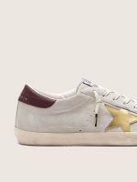 Men's Super-Star CNY in ivory suede with metallic leather star and leather heel tab - Image 4
