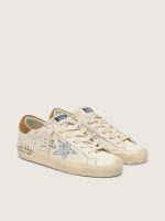 Women's Super-Star in nappa with silver glitter star and all-over lettering - Image 2