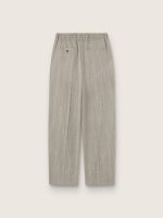 Men's pants in ecru pinstripe micro-chevron wool - Image 2