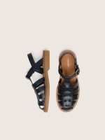 Junior Maxime sandals in navy-blue leather - Image 3