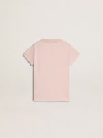 Girls' pink T-shirt with pink print on the front - Image 6