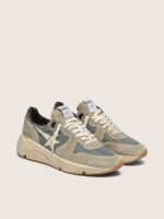 Running Sole in gray suede with white star and white heel tab - Image 2