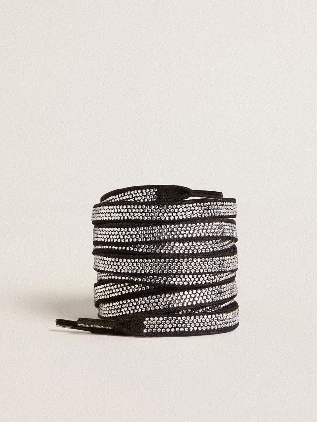 c66e53b0878f36407ac6d876b0ce396ddeed42d60d91272e5345317d667210ee Swarovski laces with contrasting white logo - Image 1