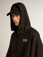 Black windbreaker with hood - Image 3