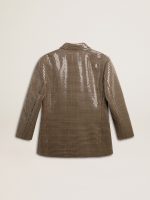 Women's houndstooth jacket with all-over sequin embroidery - Image 9