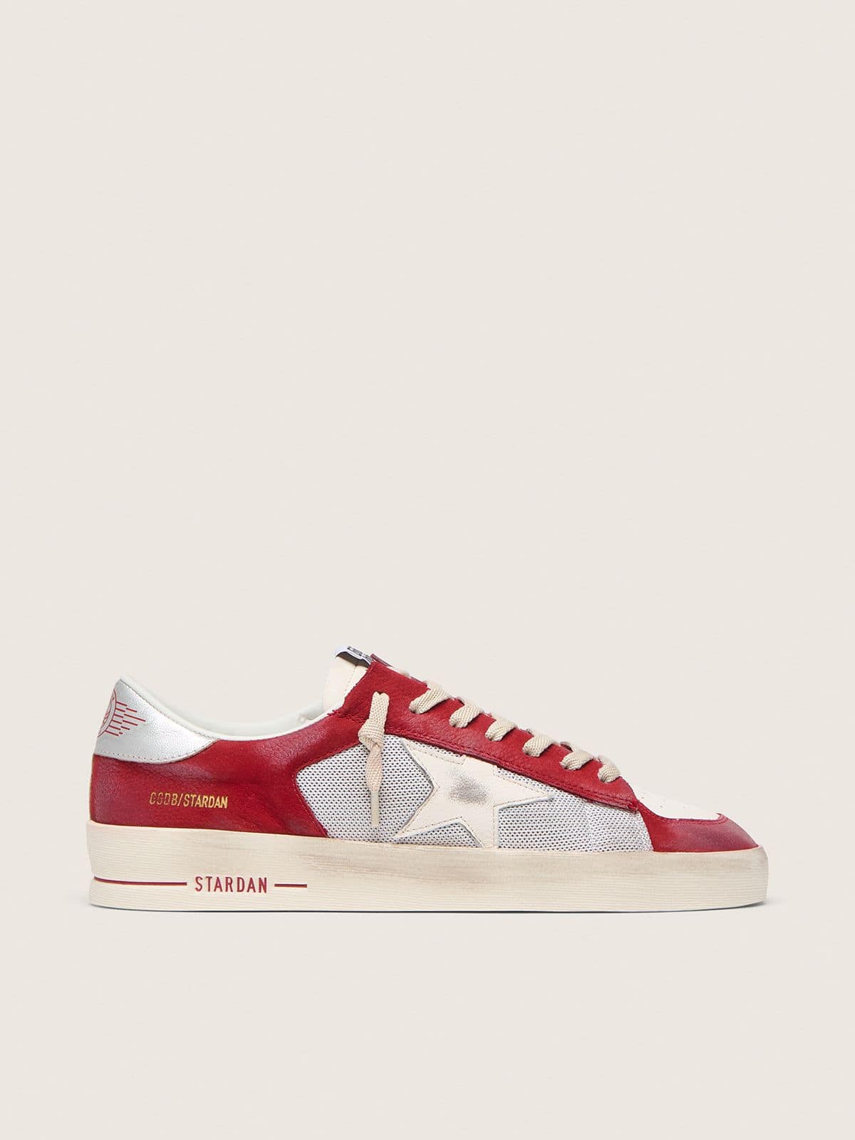 c8841752965a742bf800eed76a99a1b8127a48e61b273f70cfb4f2a80332a9e8 Men's Stardan in mesh and nubuck with nappa star and leather heel tab - Image 1